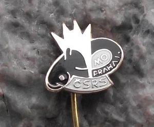 Vintage Prague 1 Fishing Angling Association Catfish Eel Fish Members Pin Badge - Picture 1 of 7