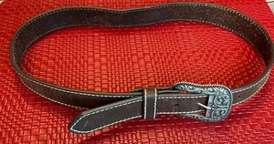 Ariat Western 2007 Cowboy Limited Edition Ranger Style Gürtelschnalle Leder M - Bild 1 von 8