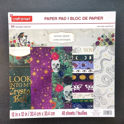 Halloween Paper Pad 12 x 12 MYSTIC MOON Cardstock Scrapbooking - Image 1 of 4