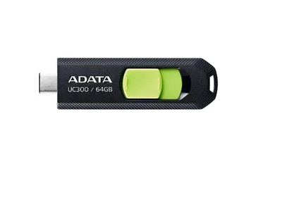 ADATA UC300 USB Flash Drive USB 3.2 Gen 1, ACHO-UC300-64G-RBK/GN - Bild 1 von 4