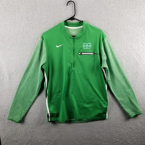 Marshall Thundering Herd Nike Jacket Medium Coaches Sideline 1/4 Zip Lightweight Cover