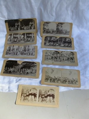 9 B&W Stereoview Cards Passion Play ~Life of Christ Crucifixion *Ships Free 2 US - Image 1 of 4