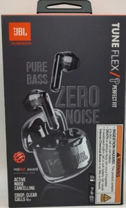 JBL Tune Flex True Wireless Bluetooth Noise Cancelling Earbuds - Ghost Black - Picture 1 of 2
