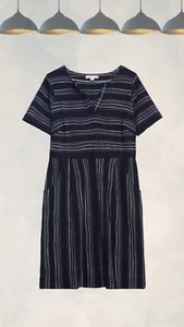Ex White Stuff Women’s Cotton Short Sleeve Jersey Dress In Black Rubi - Picture 1 of 3