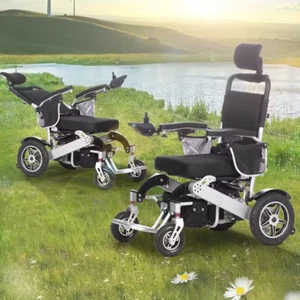Electric Wheelchair Folding Long Range w/ Safety Belt Motorised Foldable 2025 AU - Picture 1 of 21