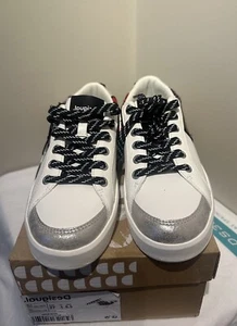 Desigual Fancy Tartan Low Top Sneakers 22WSKP09 size uk4/eu37 - Picture 1 of 12