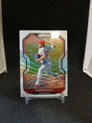 2021 Panini Prizm - Aaron Nola - Tier II - White Wave Parallel #147 - Image 1 of 2