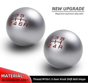 Frosted 5 6 Speed M10x1.5 Gear Knob for Honda Civic Accord Jazz CRV HRV Type R - Picture 1 of 7