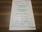 PLYMOUTH  ARGYLE  v  SHEFFIELD  UNITED  1952/3  SEPTEMBER 6th