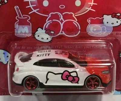 Hello Kitty CUSTOM Hot Wheels  2018 Honda Civic Type R  w/card protector 1 of 1! - Image 1 of 4