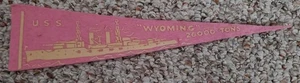 cWW1 USS WYOMING BATTLESHIP BB-32 Holsum Bread US Navy Filz Wimpel Premium WWI - Bild 1 von 2