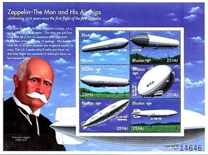 👉 BHUTAN 2000 ZEPELINES M/S SC#1295 ** TRANSPORTE AÉREO 💲ENVÍO GRATUITO💲 - Imagen 1 de 1