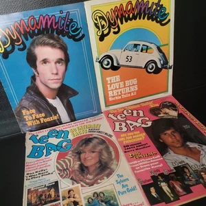 70/80s Teen Magazine Lot of 4 ( Teen Bag & DYNAMITE) LOT RETRO COFFEE TABLE MAG - Picture 1 of 18