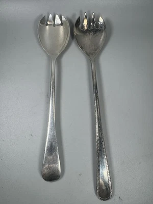 Conjunto de 2 garfos vintage EPNS Yeoman prato salada feitos na Inglaterra 9–9,5” - Imagem 1 de 4