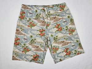 Polo Ralph Lauren Shorts Mens XL Hawaiian Terry Towel Tropical Beach Bazaar - Picture 1 of 8