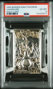 Charizard Pokemon Card Burger King 23K Gold Plated + COA Nintendo WOTC PSA 6 - Picture 1 of 4