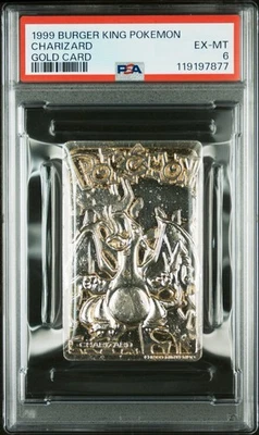Charizard Pokemon Card Burger King 23K Gold Plated + COA Nintendo WOTC PSA 6 - Image 1 of 4