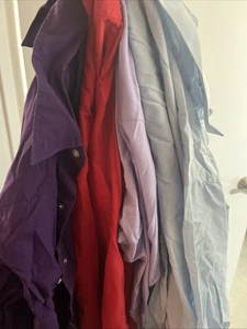 4 Camicia Western Vintage Uomo M Tinta Unita Perla Snap Maniche Lunghe Marca Designer - Foto 1 di 5