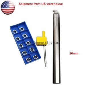 20 mm Schaft SCLCR09 Hartmetall Bohrstange + 10 x CCGT32.51 Hartmetalleinsatz Aluminium - Bild 1 von 9