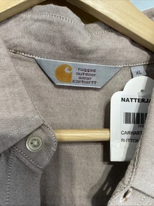 Carhartt Men's Long Sleeve Shirt XL Khaki - Picture 1 of 4