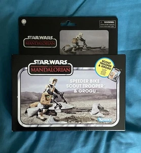 Star Wars The Vintage Collection: Speeder Bike Scout Trooper & Grogu - Picture 1 of 5