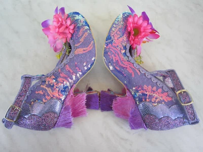 Irregular Choice Design Shoes Sequin Tasseled Heels Love Bird Multicolour S 37 - image 1 of 4