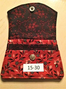 Cartera para tarjetas de crédito de tela artesanal - Diferentes diseños - Hecha en EE. UU. - Imagen 1 de 88