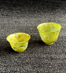 Pair of Chinese Jade Cups - Picture 1 of 6
