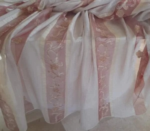 Tessuto per tende al metro tendaggi stoffe arredo avorio bordeaux oro con piombo - Imagen 1 de 4