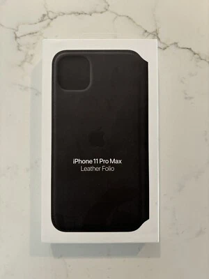 Apple iPhone 11 Pro Max Leather Folio - Black MX082ZM/A Genuine Apple - Image 1 of 2
