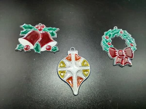 Juego de 3 adornos navideños de vidrieras - Imagen 1 de 8