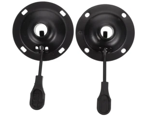 2pcs Bar Stool Swivel Plate Round Seat Base Chair Replacement Parts - Black - Picture 1 of 9