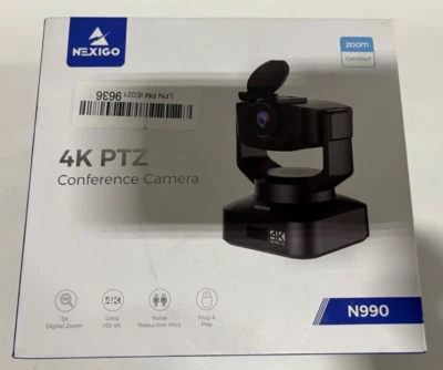 NexiGo Zoom Certified, N990 (Gen 2) 4K PTZ Webcam, Video Conference Camera - Image 1 of 3