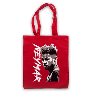 NEYMAR ILLUSTRATION FOOTBALL SOCCER HERO LEGEND DA SILVA CANVAS TOTE BAG SHOPPER - Picture 1 of 11