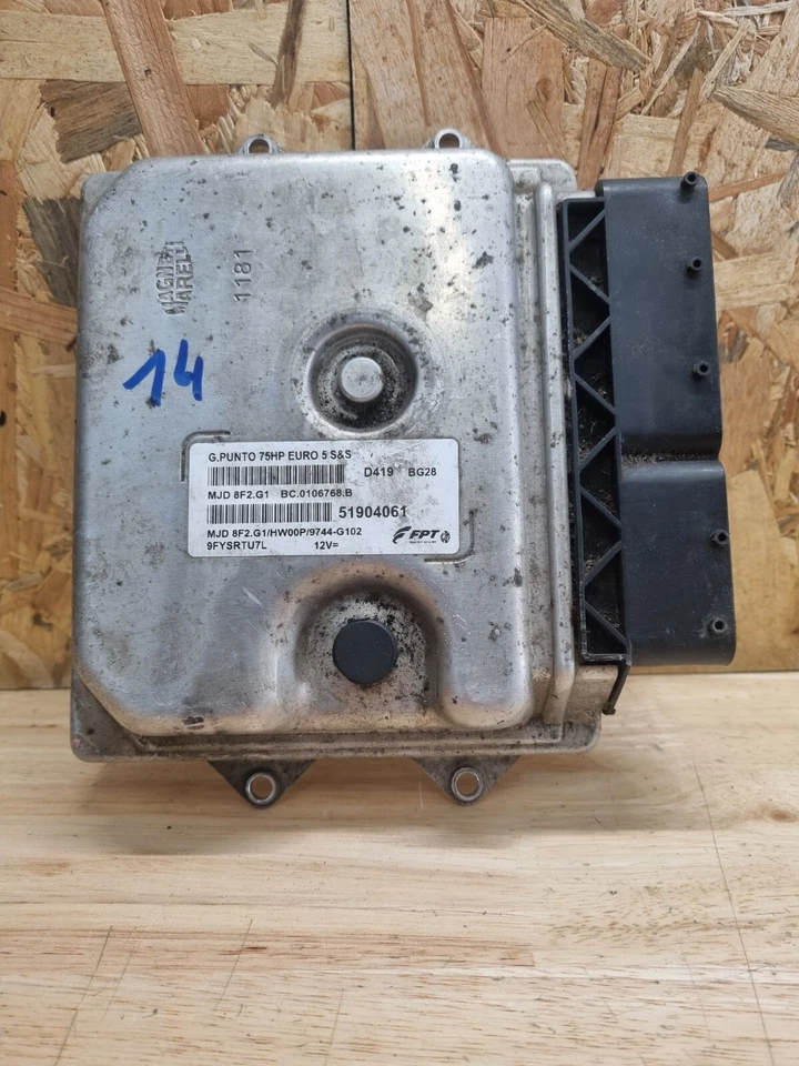 C014 MAGNETI MARELLI 8F2 MJD 8F2.G1  FIAT GRANDE PUNTO 75HP calculateur moteur - Image 1 of 1