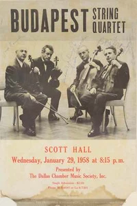 BUDAPEST STRING QUARTET.: Signed 1958 Poster - Picture 1 of 2