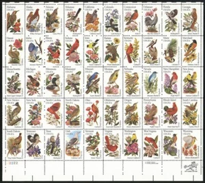 State Birds & Flowers Sheet #1953-2002 - Picture 1 of 1