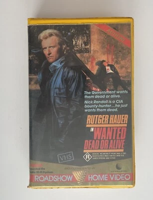 Wanted Dead Or Alive [VHS] Roadshow Video Big Box Clamshell Ex-Rental Tape 1986 - Image 1 of 4
