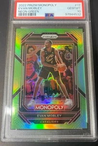 Evan Mobley Prizm Monopoly Lime Green 2/10 PSA 10 - Picture 1 of 2