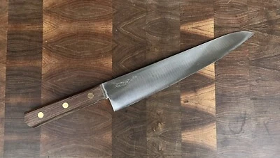Cuchillo de chef japonés Masahiro Gyuto 240 mm palo de rosa mono acero al carbono Foto 1 de 4
