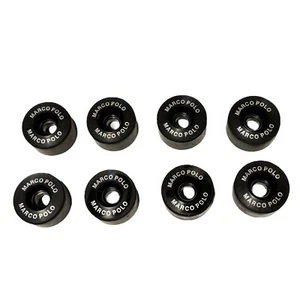 Juego de 8 ruedas de patín Marco Polo negras 65 mm vintage - Imagen 1 de 4