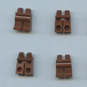 LEGO x 4 Minifigura Marrón Rojizo Caderas y Piernas Liso - Imagen 1 de 1