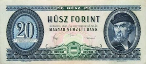 Hungary - BANKNOTE - 20 Forint 1980 György Dózsa - Budapest Magyar Nemzeti Bank - Picture 1 of 2