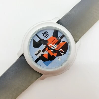 Reloj de cuarzo urbano moderno abstracto Adec by Citizen con ventana de fecha años 90 Foto 1 de 4