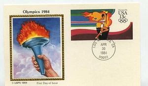 UX102 Olympic Torch, Colorano "Silk" Cachet, FDC - Picture 1 of 1