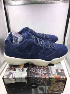 Air Jordan Retro 11 Low Derek Jeter size 10.5 DS Navy Blue White - Picture 1 of 10