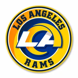 LA Rams Los Angeles Round Decal - Picture 1 of 4