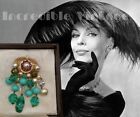 Vintage MIRIAM HASKELL? Wasserfall Cha Cha Brosche Folie Perlen Peking URANGLAS