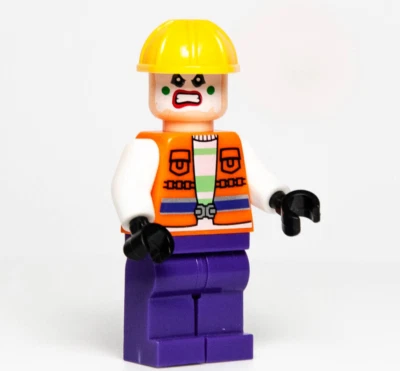 LEGO DC Minifigure- Joker's Goon (sh0093) 76013 Steam Roller Construction Outfit - Image 1 of 4