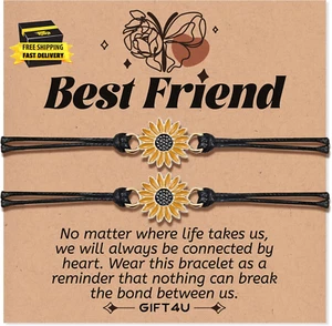 Friendship Gifts for Women - Best Friend Bracelets for 2, Friendship Bracelet, H - Picture 1 of 7